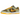 Nike Dunk Low Dusty Olive sneakers i vinklet visning med olivengrøn læderoverdel, brune og orange detaljer samt klassisk hvid mellemsål.