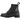 Dr Martens 1460 8-eye boot støvler i sort glat læder med gul syning, snørebånd og hælstrop set i sideprofil