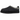 UGG Tasman Biarritz Slipper Black sneakers i en flot sideprofil med sort overdel, blødt ruskind og dekorativ mønstret kant ved kragen.