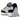 New Balance 327 Black sneakers i sideprofil med sort overdel, hvid mellemsål og stor hvid N-logo på siden