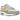 Nike Air Max 1 Summit White University Gold sneakers i sideprofil med hvid overdel, gule detaljer og synlig Air enhed