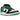 Nike SB Dunk Low Classic Green sneakers i sideprofil med hvid læderoverdel, grønne og sorte detaljer samt flade hvide snørebånd