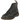 Dr Martens 101 Vegan Black sneakers i sideprofil med sortvegansk overdel, gule syninger og ankelhøj silhuet