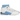 Jordan 17 Retro Low SP University Blue sneakers i vinklet visning med lyseblåt læder, hvide snørebånd og kromdetaljer på hælen