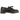 Dr Martens Adrian Ys Black sneakers i sideprofil med sort læderoverdel, frynser, kvaster og gul DMs stikling