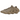 Adidas Yeezy 450 Stone Flax sneakers i vinkelret visning med beige strikket overdel og karakteristiskformet mellemsål