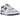 New Balance 550 White Purple sneakers i sideprofil med hvid læderoverdel, lilla detaljer og klassisk snøring