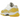 Air Jordan 11 Retro Low Yellow Snakeskin sneakers i vinkelvisning med hvid overdel og gult slangeskindsmønster samt hvid mellemsål