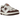 New Balance 550 White Burgundy sneakers i vinkelret visning med hvid læderoverdel og bordeauxfarvede detaljer samt snørebånd