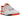 New Balance 550 Syracuse sneakers i sideprofil med hvid læderoverdel, orange detaljer og snørebånd på gummisål