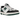 New Balance 550 White Green Black sneakers i sideprofil med hvid læderoverdel, grønne detaljer og sorte snørebånd