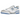 New Balance 550 White Blue Haze Rain Cloud sneakers i sideprofil med hvid læderoverdel og blå detaljer samt snørebånd
