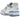 New Balance 550 White Blue Haze Rain Cloud sneakers i vinkelret visning med hvid og blå læderoverdel samt klassisk snøring