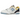 New Balance 550 Marquette sneakers i en vinklet profil med hvid overdel, blå detaljer og klassisk snøring