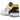 New Balance 550 Marquette sneakers i en vinkel med hvid og blå læderoverdel, snørebånd og klassisk sål
