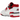 New Balance 550 White Red sneakers i vinkelret visning med hvid læderoverdel, røde detaljer og snørebånd