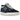 New Balance 550 Natural Indigo Suede sneakers i vinkelret visning med blå ruskind overdel, hvid læderdetalje og snørebånd