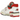 New Balance 550 Vintage Pack Team Red sneakers i sideprofil med hvid læderoverdel, røde detaljer og perforeret tåboks
