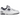 New Balance 550 Dark Grey sneakers i sideprofil med hvid læderoverdel og mørkegrå detaljer samt snørebånd