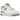 New Balance 550 White Rain Cloud W sneakers i hvid og grå med sideprofil, ruskinddetaljer, snørebånd og flad gummisål