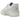 New Balance 550 Sea Salt Macadamia Nut sneakers i vinkelret visning med hvid læderoverdel og beige detaljer på ydersålen