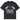 Broken Planet Falling Stars T-Shirt Soot Black sneakers set fra forsiden i sort farve med grafisk stjerneprint og hvidt logo på brystet