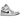 Air Jordan 1 Mid Light Smoke Grey sneakers i en klassisk sideprofil med grå og hvide læderpaneler samt sort swoosh logo.