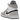 Air Jordan 1 Mid Light Smoke Grey sneakers i en klassisk sideprofil med grå og hvide læderpaneler samt sort swoosh