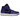 Air Jordan 1 Mid Purple Black sneakers i sideprofil med lilla læderoverlays, sort base og klassisk snøring