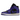 Air Jordan 1 Mid Purple Black sneakers i vinkelret visning med lilla og sorte læderpaneler samt klassiske snørebånd