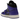 Air Jordan 1 Mid Purple Black sneakers i vinkelret visning med lilla og sorte læderpaneler, snørebånd og hvid mellemsål