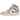 Air Jordan 1 Mid Pink Oxford Brown sneakers i sideprofil medlyserøde og brune læderpaneler samt klassisk snøring