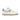 Nike Air Force 1 Vandalized Sail Mystic Green sneakers i vinkelret visning med hvid overdel og grøn og røget swoosh