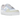 Nike Air Force 1 Low Shadow White Glacier Blue Ghost sneakers i vinkelret visning med hvid overdel og lyseblå detaljer