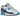 Nike Air Max 90 Laser Blue (2020) sneakers i et klassisk sideprofil med hvid mesh, grå læderoverlays og markante blå detaljer samt synlig luftstødabsorbering