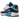 Nike Air Max 90 Laser Blue (2020) sneakers i et klassisk sideprofil med hvid mesh, grå læderoverlays og markante blå detaljer samt synlig Air enhed