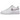 Nike Air Force 1 Low White Pink Glaze sneakers i en vinklet profil med hvid læderoverdel og lyserøde detaljer