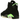 Air Jordan 6 Retro Electric Green sneakers i en vinkel med sort overdel og neonvibrant grønne detaljer samt synlig luftsål
