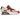 Nike Air Max 90 NRG Bacon 2021 sneakers i vinklet visning med rød, brun og lyserød overdel samt synlig Air enhed i sålen