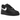 Nike Air Force 1 Low Supreme Black White sneakers i vinklet visning med sort overdel, hvid sål og klassisk Supreme bokslogo på siden