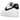 Nike Air Force 1 Low Essential White Black Gold Mini Swoosh sneakers i hvid sideprofil med sort swoosh og gulddetaljer
