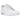 Nike Air Max 90 Leather Triple White sneakers i sideprofil med hvid læderoverdel, snørebånd og synlig Air unit i sålen