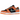 Nike Dunk Low Ceramic sneakers i en vinkel med sort ruskind, orange detaljer, flade snørebånd og hvid mellemsål