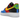 Nike Air Force 1 Low '07 QS Uno sneakers i vinkelret visning med hvid læderoverdel, flerfarvede detaljer og klassisk sål