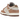 Nike Dunk Low Medium Curry sneakers i vinklet visning med brun ruskind overdel, hvid base og beige swoosh