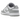 Nike Dunk Low Next Nature Light Smoke Grey sneakers i en vinkel med lysegrå og hvide læderpaneler samt klassiske snørebånd
