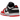 Nike Dunk Low 75th Anniversary Chicago sneakers i vinklet visning med hvid og rød laederoverdel samt sort swoosh logo