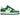 Nike Air Force 1 Low Shamrock St Patricks Day sneakers i grøn læder med hvid swoosh og firkløver detalje set i sideprofil