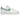 Nike Air Force 1 White Worn Blue Paisley sneakers i sideprofil med hvid læderoverdel, blå paisley swoosh og hvid sål