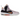 Nike LeBron 9 King of LA sneakers i en flot vinkel med lilla overdel, gule detaljer, snørebånd og gummisål